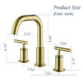 3 Hole Deck Mounted Bathroom Faucet Mixer